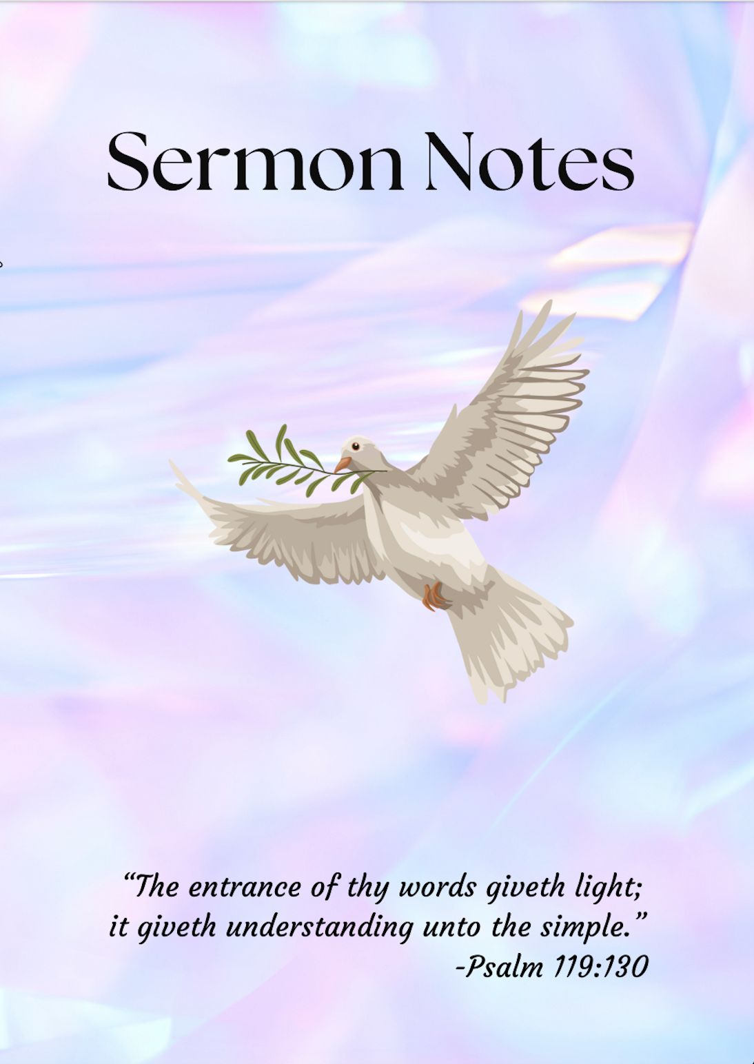 Sermon Notes   PRE-ORDER